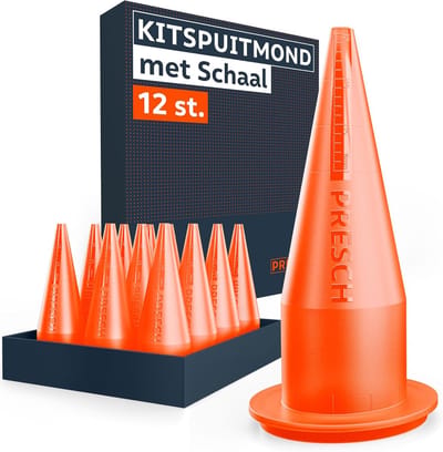 Kitspuit Monden Set - Kit Mondstukken - Kit Aanbrengen - Geïntegreerde Schaal - Voor 600ml Worst - Oranje