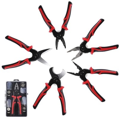 Multifunctionele 5-in-1 tangenset met koffer voor werkplaats