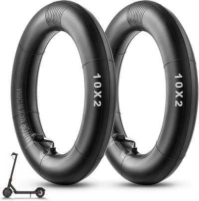 Binnenband 10 inch voor E-Scooter - Extra Dikke Butylrubber Binnenband 10 x 2, met Gebogen Zilveren Ventiel