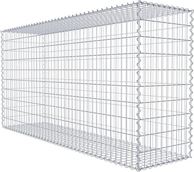 Draadkorven voor stenen - Vulbare manden - Tuin decoreren - Individuele vormgeving - 200 x 100 x 50 cm - Zilver