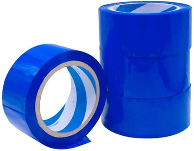 Verpakkingsband in blauw, 4 rollen van 48mm x 50m, Sterke tape voor dozen, Verhuizing, Opslag en Verzending, Waterdicht en Scheurvast