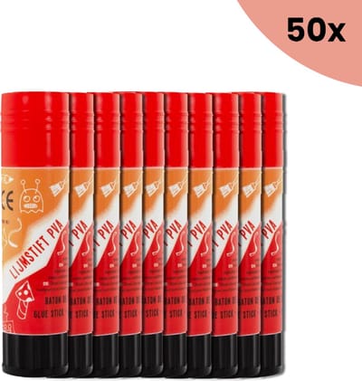 KTC 50x Lijmstift 20 gram oplosbare PVA-lijm in stift.