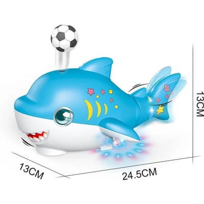 Jouets pour Bébé Jouets Éducatifs Électriques Rampants pour Tout-Petits Jouet Requin Danseur à Bascule Soufflant une Balle Musical avec Musique Lumière Clignotante Enfants Animal