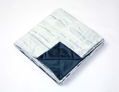 Fleece deken blauwe schaduw - fleece plaid - 150 x 200 - super zacht - 280 gsm - Luxe