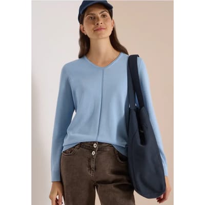 Basic trui met V-hals