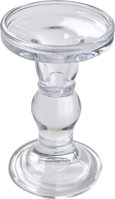 Clayre & Eef Kandelaar Ø 8x14 cm Transparant Glas