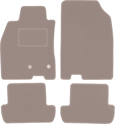 Beige veloursmatten voor: Renault Megane III hatchback, coupé, grand tourer, stationwagen (2008-2015)