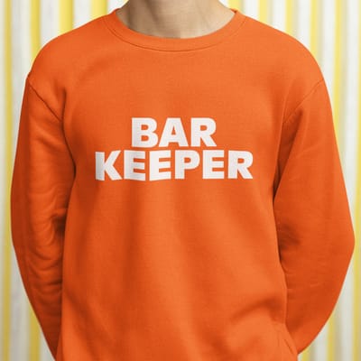 Oranje EK WK Koningsdag Sweater Barkeeper - MAAT XS - Feestkleding & Carnavalskleding