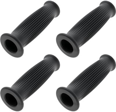 Dailygoods- Handvat - Antislip Rubber - 7/8 Inch - Vintage Beston GT Stijl - 124 mm Lang - Sluitend Eindontwerp - Motorhandvat