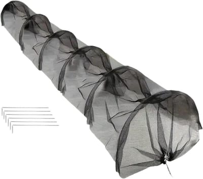 Drijvende Rijafdekking - Plantbescherming Tunnelkas - Bescherming Gewassen - Fijnmazig Gaas - 300x45x45 cm - Enkel kenmerk