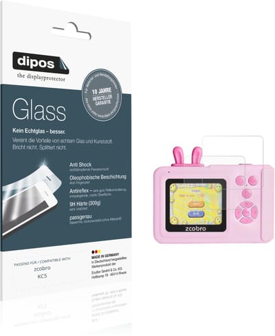 dipos – 2x Matte Pantserfolie geschikt voor zcobro KC5 | 9H Screenprotector