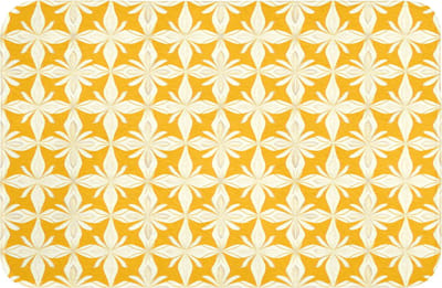 WC mat 60x40 cm - Antislip - Patroon - Retro - Geel - Toiletmat - Vloermat - Douchemat - Toilet tapijt - Toiletmatten