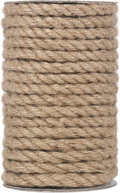 Dik Jute Touw 8mm x 15 Meter Sterk en Natuurlijk voor Ambachten en Tuin