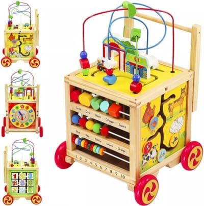 Kruzzel Houten Loopwagen: Perfecte Start voor de Eerste Stapjes