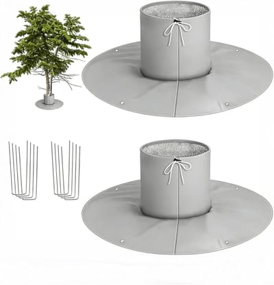 Set van 2 Beschermhoezen voor Palmwortels, Winterbescherming met 8 Grondankers, Isolatie voor Planten en Tuinbehoud