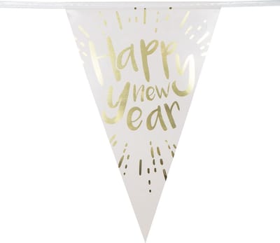 Boland - Folievlaggenlijn 'Happy new year' - Geen thema - NYE - Oudjaarsavond