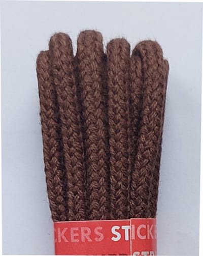 Strickers Veter - Middel Bruin - Dik Rond - Lengte 120 cm - Dikte 4 mm - Schoenveter