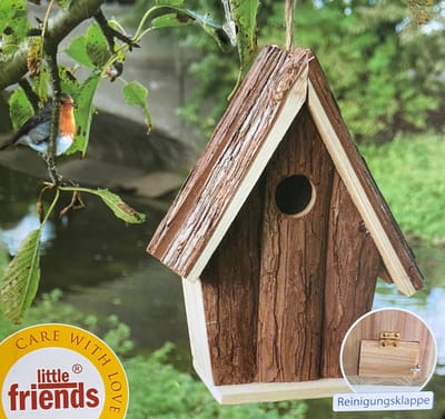 Vogelhuis Hangend Hout – Nestkast voor Tuinvogels – Weerbestendig Vogelhuisje