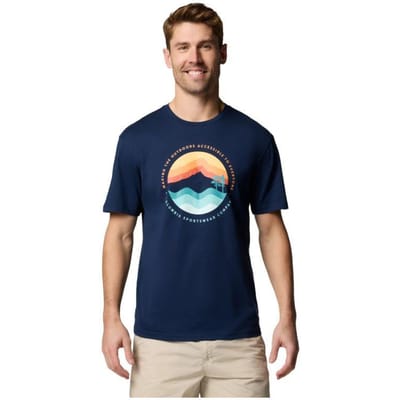 Columbia Heren Path Lake II Grafisch T-shirt (Marineblauw)