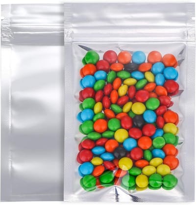 100 Stuks Resealable Mylar Ziplock Tassen 10.5x15cm - Geurvrije Zakjes voor Lipgloss, Sieraden en Snacks