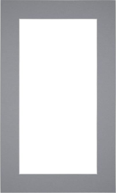 Passe-Partout Fotomaat 20x40 cm - Lijstmaat 30x50 cm - Grijs - Museumkarton - Fotolijst niet inbegrepen