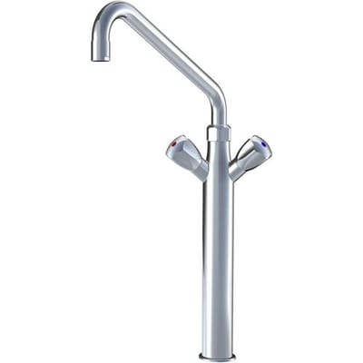KWC Gastro two-handle sink mixer with high base for professional kitchen, projection 30 cm