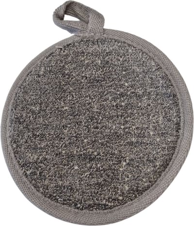 Luxe Natuurlijke Scrub Handschoen - Charcoal - Bamboo & Linnen - Biologisch Afbreekbaar