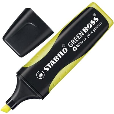 STABILO GREEN BOSS - Markeerstift - Gemaakt Van 83% Gerecycled Plastic - Geel - Per stuk