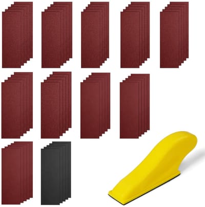 Dailygoody - Schuurpapier Set - Waterdicht - 76 Stuks - Geschikt voor Auto en Metaal - Korrel 120-5000 - Droog en Nat Schuren