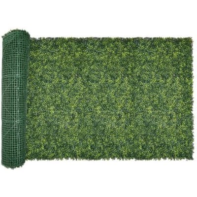 VEVOR Kunsthaag, 3000x1000x45mm, Kunstplantenwand, Buxuspaneel voor binnen- en buitendecoratie & Klimopschutting, Privacyscherm Achtergrondmuur, Haagscherm voor de tuin