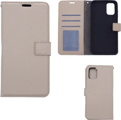 LuxeBass Hoesje geschikt voor Nokia G11/G21 - Boekhoesje met kaartvakken - Goud gsm hoesje - telefoonhoes - telefoonhoesjes