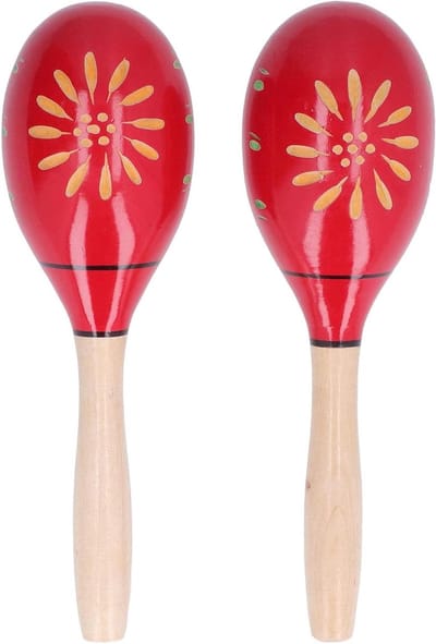 Kinder Maracas - Muziek Shakers - Muziek Maken - Gemaakt van Beukenhout - 2 Stuks - Multicolor