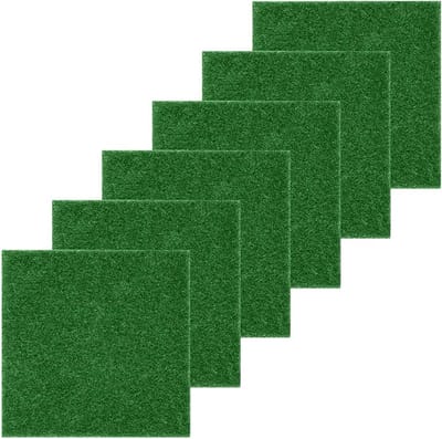 Allecto Plus - Miniatuur kunstgras set voor knutselwerk en tuindecoratie (97 x 97 cm) met 6 stuks