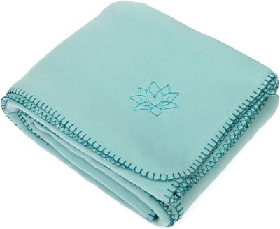 Zachte Meditatiedeken voor Shavasana - Fleece Knuffeldeken 150 x 200 cm - Mineraal Blauw