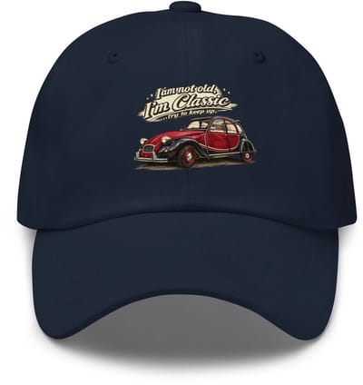 De2pktjes - Classic Collectie Dad Pet – Citroën 2CV Charleston Retro Illustratie