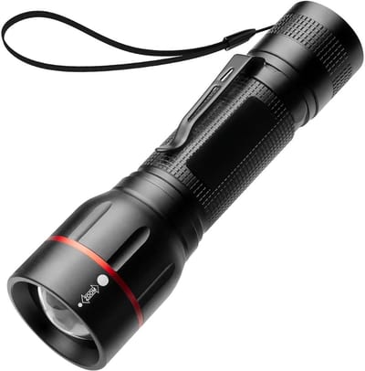 Aura® Zaklamp op batterijen - Zaklamp - Zaklampen - Zwart - 51cm x 15cm x 15cm