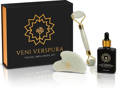 Facial Wellness Kit – Luxe Geschenkset Vrouwen met Gua Sha, Gezichtsroller & Pure Arganolie – Jade Roller Set voor Huidverzorging