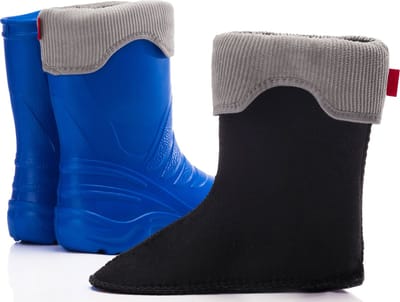 Ladeheid LA-LMG-861-Termix Dames Regenlaarzen - Rubber - Gevoerd - EVA - Waterdicht – Blauw2727c/Grijs – 26/27