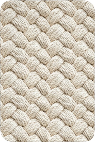 Badmat 60x90 cm - Antislip - Touw - Gebreid - Beige - Badmatten voor badkamer - Badkamermat - Douchemat - Badkamer mat