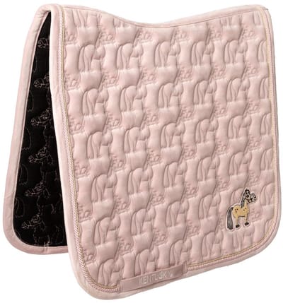 Kentucky Horsewear - Zadeldoek velvet Sammy glitter dressuur oude roze