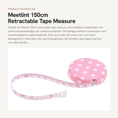 Dailygoods- Rolmeter 150cm - Meetlint Lichaam - Lintmeter - Naaien - Fitness - Inclusief Zachte Meetlint