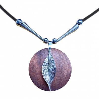 Ketting bruin hout Allergievrij Lunette verstelbaar - Charme Bijoux