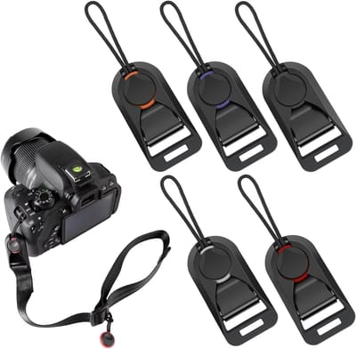 Snelkoppelingen Camerariem - Riemconnector Set - Camera Beveiligen - Paracord Snelontgrendeling - 5 Stuks - Zwart