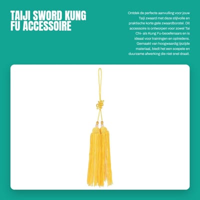 Dailygoods- Tai Chi Zwaard - Korte Zwaardkwast - IJszijde - Kung Fu Accessoire - Taiji Zwaard - Geschikt voor Oefening