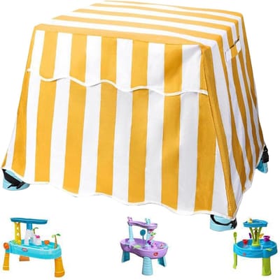 Watertafelhoes - Speelzandbak hoes - Buiten spelen beschermen - Waterdicht Oxford stof - 94 x 56 x 65 cm - Geel