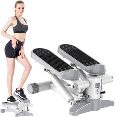 Mini Stepper - Hometrainer Fitness - Thuis Sporten - Stille Hydrauliek - 150 kg - Zwart