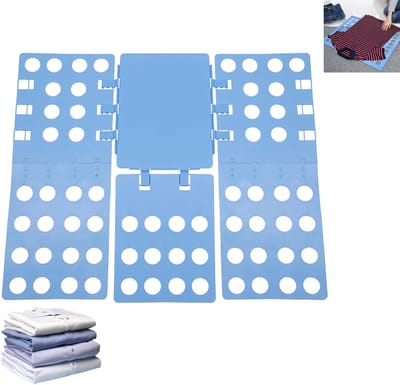 Kledingopvouwplank - Kledingopvouwplank voor luie mensen - Opvouwplank voor overhemden - 68x58cm-Verstelbaar - Ruimtebesparend, geschikt voor thuisorganisatie, zakenreizen en het opvouwen en opbergen van kleding - Blauw