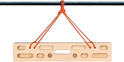 Klimbord Houten - Vingerboard Klimtouw - Kracht Training - Variabele Grepen - 50 x 10 x 3 cm - Natuurlijk Hout