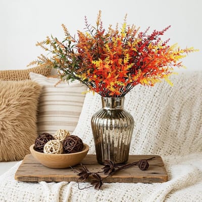 Bobbel home - Herfstboeket - 8 bundels kunstbloemen - balkon - kunstbloemen weerbestendig - buiten - Kunstbloemen - uv-bestendig