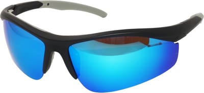 WK Premium TR90 Sportzonnebril – IJsblauwe REVO Lenzen & Ultralicht TR90 Frame – Gepolariseerde TAC UV400 Bescherming – Comfortabele Pasvorm met Zachte Neus- & Oorpads